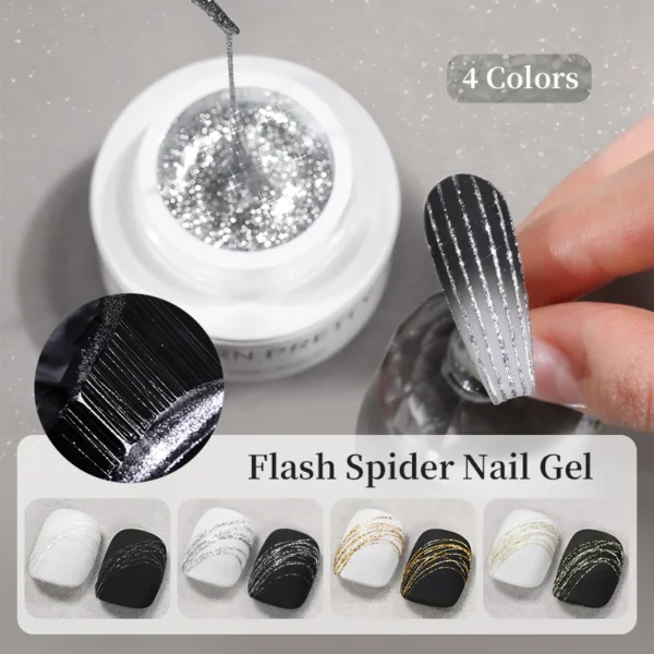 Spider Gel Nail Art – Glitter Liner 5ml - Image 4