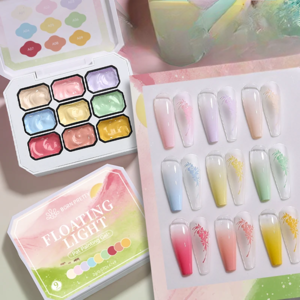 9-Color Pat Painting Gel Art Set - Image 4