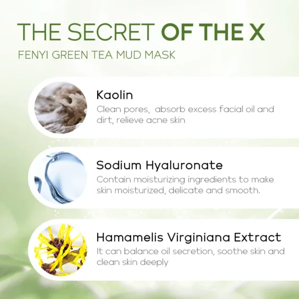Green Tea Mud Mask – Travel Size 5pcs - Image 4
