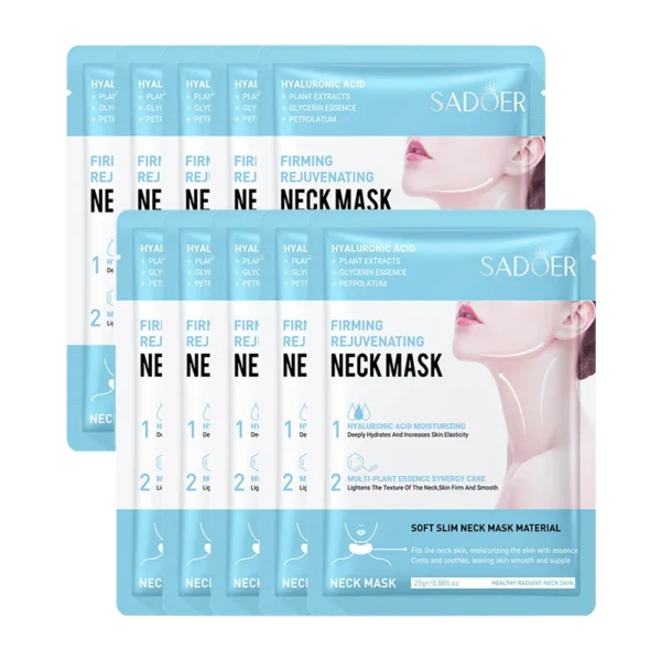 Neck Mask – Hyaluronic Acid Collagen 10pcs - Image 4