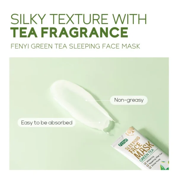Sleeping Face Mask – Green Tea 10pcs Sleeping Face Mask – Green Tea 10pcs - Image 4