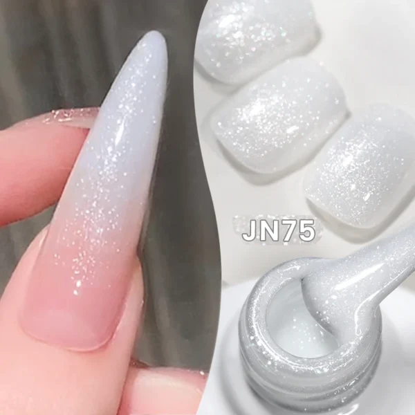 Milky White Jelly Glitter Gel - Image 4