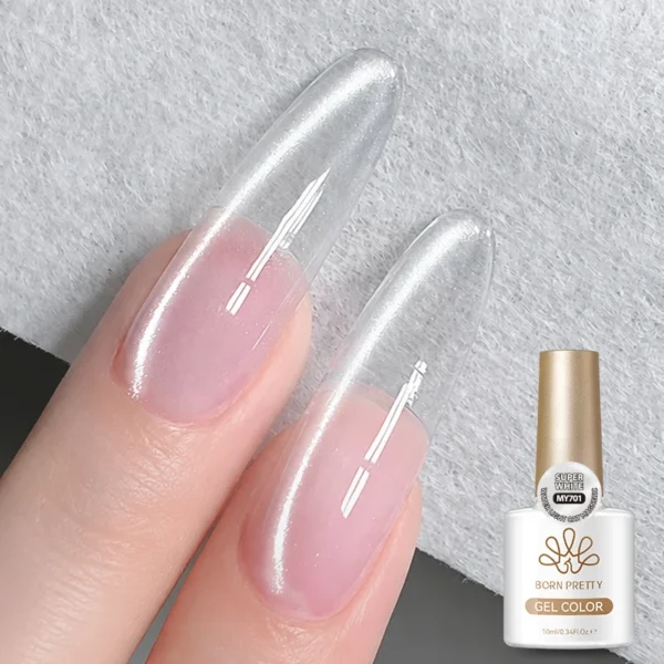 Glass Cat Eye White Gel Polish Glass Cat Eye White Gel Polish - Image 3