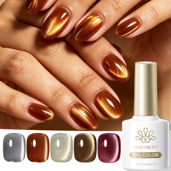 Cat Eye Gel Polish – Golden Magnetic