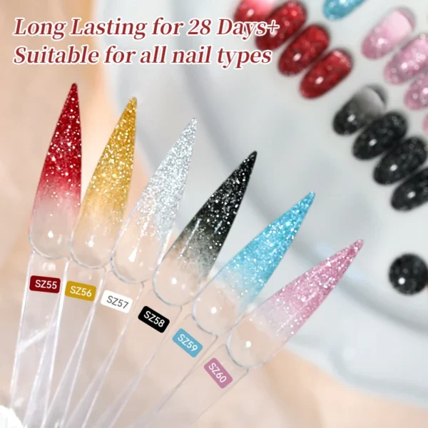 Glitter Gel Polish – Reflective Red - Image 5