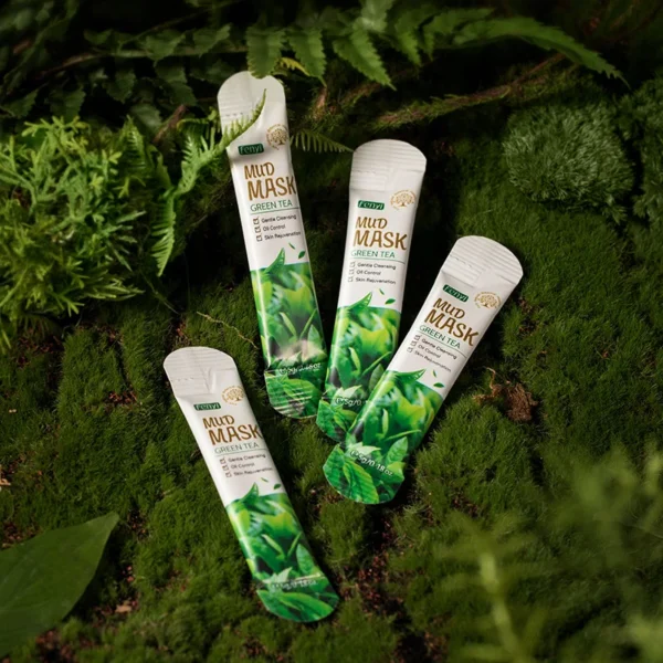 Green Tea Mud Mask – Travel Size 5pcs - Image 5