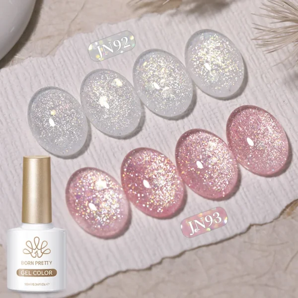 Pink Jelly Glitter Gel Polish - Image 5