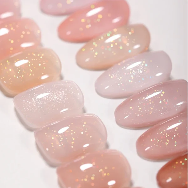 Milky White Jelly Glitter Gel - Image 5