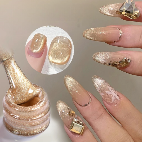 Cat Eye Gel Polish – Golden Classic - Image 5