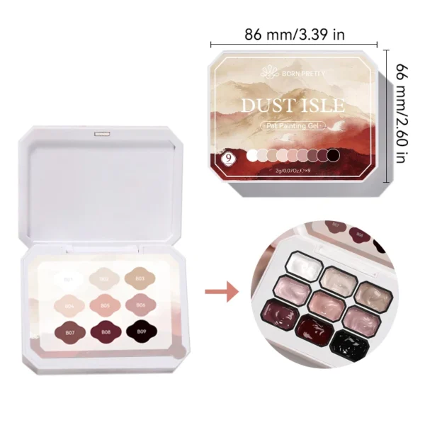 9-Color Pat Painting Gel Art Set - Image 6