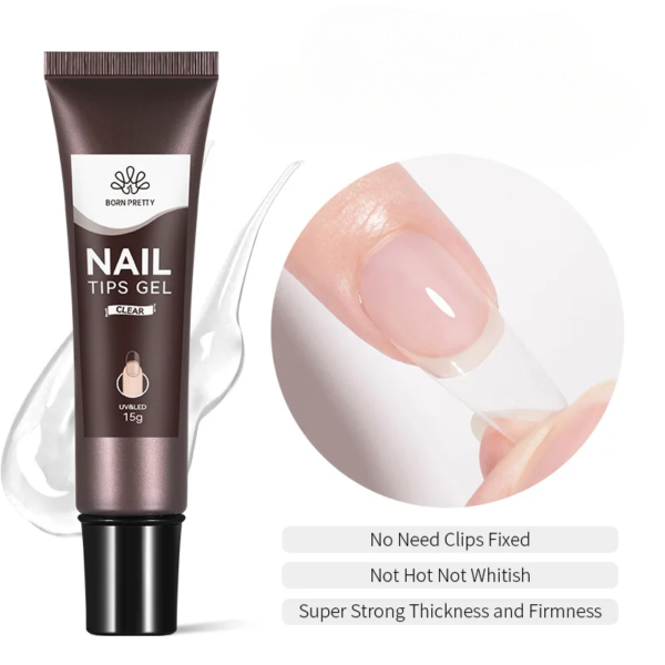 Gel Nail Glue – Clear UV Tip Adhesive - Image 2