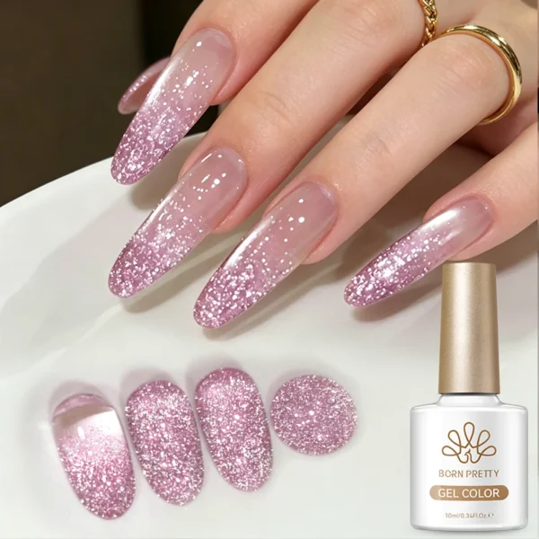 Glitter Gel Polish – Reflective Red - Image 6