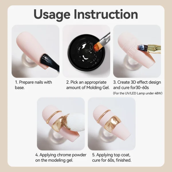 3D Modeling Gel – Nail Art Liner 5ml - Image 6