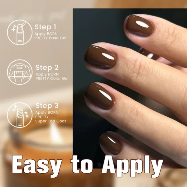Espresso Brown Matte Gel Polish - Image 6
