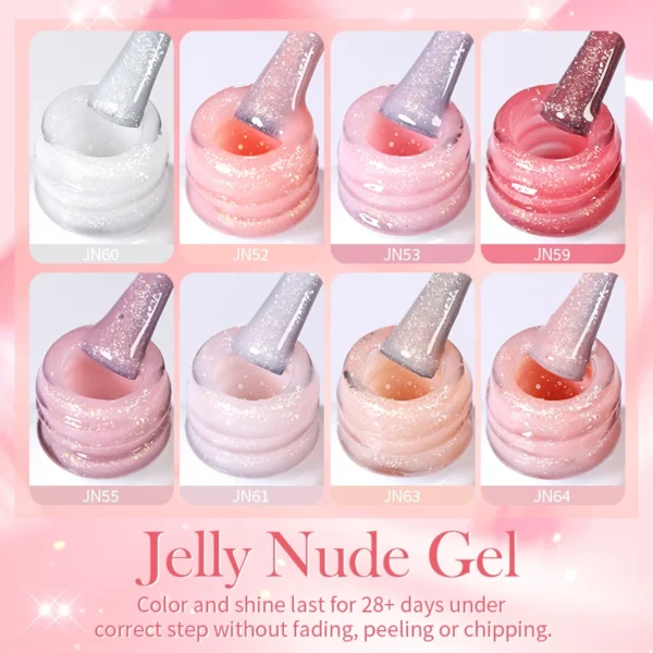 Milky White Jelly Glitter Gel - Image 6