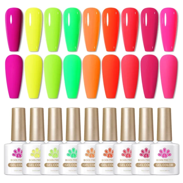 Alternative view of Neon Gel Nail Polish – Summer UV LED